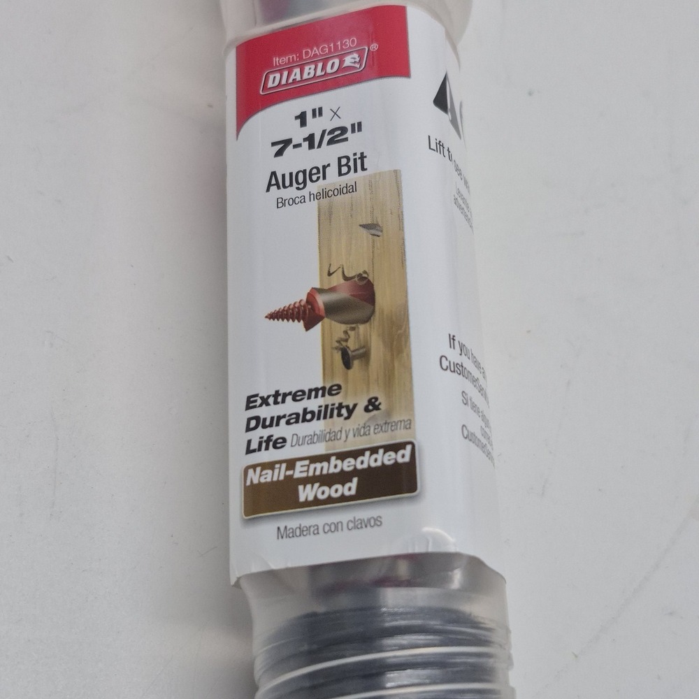 Diablo DAG1130 1" x 7-1/2" Auger Bit New - Picture 2 of 2